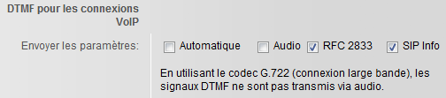 Paramètres VoIP avancés A510IP