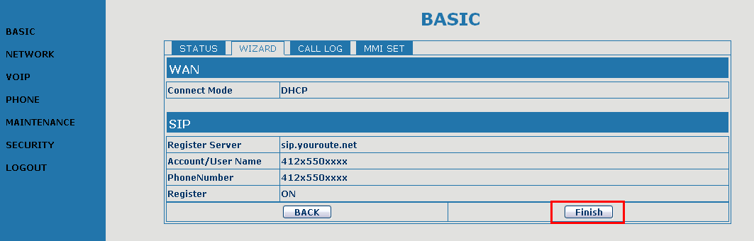 UTT-900B Resume Screen